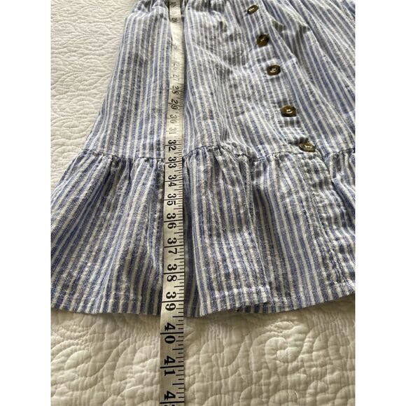 Japna Sundress Blue and White Striped Midi Sleeveless Summer Dress Size Large - Picture 10 of 10